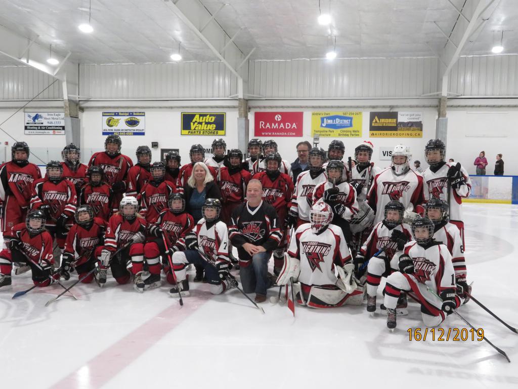 Airdrie Mayor Peter Brown attended the girls Turkey Bowl game on December 16, 2019 and congratulated the young ladies on their successful fundraiser