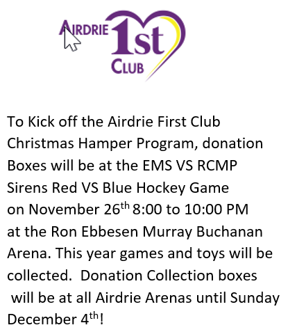 Airdrie First Club Christmas Hamper Drive